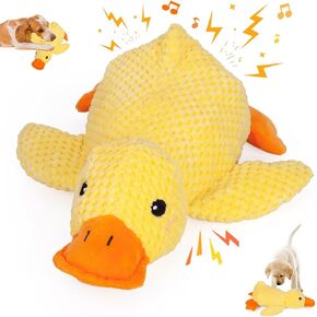 لعبة Duck Dog للمضغات العدوانية ، لعبة بطة تهدئة للكلاب مع صوت quacking ، وسادة تهدئة الكلاب ، آمنة ودائمة (أصفر 17.7 بوصة)