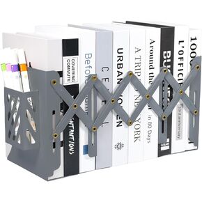 Sayeec Bookends Book Book Metal Book مع حامل القلم للكتب الثقيلة 3 فواصل مكتب قابلة للتوسيع المكتب Stand Stopper Magazine Magazine Magazine Magazine Magazine for Shelves Office Office School Home (Black)