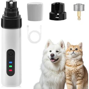 Heusom Silent Groom Pro Nail Grinder ، 2025 TRADGER DOG NAIN SHILMER ، USB قابلة لإعادة الشحن شحن PET NAIN
