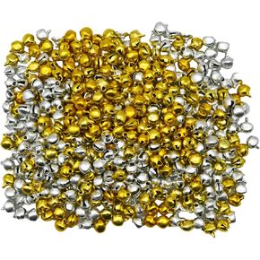 500pcs 6mm mini jingle bells 1/8inch أجراس حرفة صغيرة الذهب والفضة الصغيرة الأجراس الصغيرة لميكنة DIY قلادة المجوهر