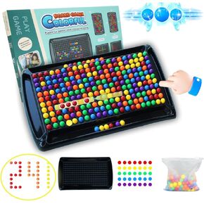 241PCS Marbles Intellectual Chessboard Dual Dual Strategy Board Game,Colored Marbles Fun Table Top Strategy Chess Board Game for Kids & Adults
