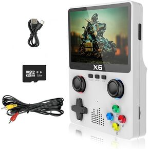 Retro Handheld Game Console Support 10+ محاكيات ، شاشة محمولة Retro Game Console 3.5 بوصة مع 32G CARD