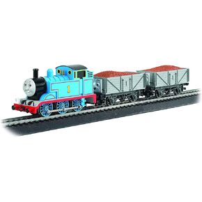 قطارات Bachmann - Deluxe Thomas & The Crobleming Trucks Set - Loco w/Moving Eyes - Ho Scale ، Blue