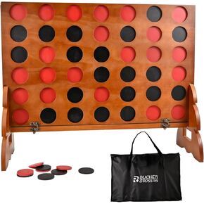 Large Connect Four Game Outdoor - Classic Yard Connect -Four Outdoor Games Jumbo للأطفال والبالغين ، لعبة Tic Tac Toe لـ Yard و Giant Connect4