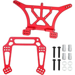 جزء من سبيكة الألومنيوم ترقية برج الصدمة الأمامية والخلفية متوافقة مع Traxxas Slash 2WD Rustler Bandit Stampede ، استبدل 3638 3639 (أحمر)