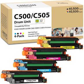 Versalink C500 C505 Drum Unit (with Chip) Replacement for Xerox C500 C505 108R01484 108R01481 108R01482 108R01483 Imaging Unit for C500N C500DT C500DN C505DN Printers, 4-Pack C500 C505 Drum Cartridge