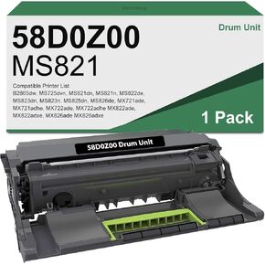 Remanufactured 58D0Z00 Imaging Drum Unit- MNRS Replacement for Lexmark 58D0Z00 Black MS821 Imaging Drum for B2865dw MS821dn MS821n MS823dn MS825dn MS826de MS725dvn MX721ade MX822ade Printer (1-Pack)