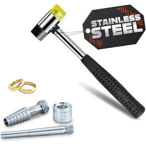 Set of Ring Stretcher Extender Kit & Small Rubber Mallet – Jewelry Resizing & Crafting Tool Kit