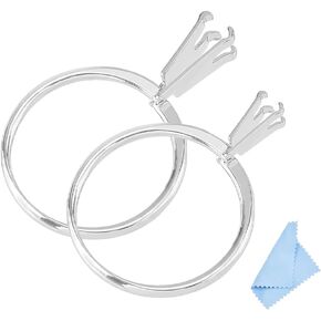 Dicosmetic 2pcs خاتم الزواج المحاولة على الأداة حلقة القياس أداة قياس الألومنيوم حلقة المقياس الأدوات أداة تحجيم المجوهرات 4 إعدادات خاتم الشق (أحجام ، ذهبية)