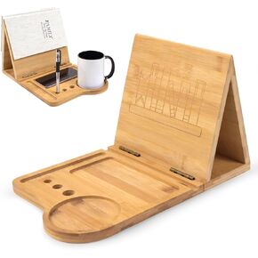 قابلة للطي الخيزران كتاب حامل للصفحة للصفحة القراءة كتاب الواليت راحة المثلث Book Nook Bookmark with Holder Holder Night Stand Book Book Lover Mother Day Gifts للقراء