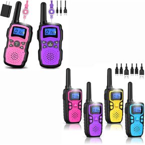 Wishouse walkie talkies للأطفال البالغين طويلة المدى قابلة لإعادة الشحن ، هدية عيد ميلاد عيد الميلاد ل 3 4 5 6 7 8 9