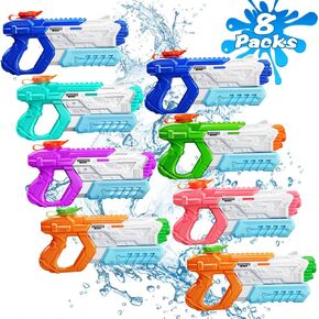 Water Gun for Kids Adults - 4 Pack Soaker Squirt Guns with High Capacity Long Shooting Range - Super Water Blaster Pool Toys for Summer Swimming Beach Water Fighting