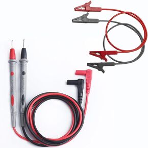​4PCS Electrical Multimeter Test Leads Set, Precision Multimeter Test Leads, 1000V 10A Digital Multi Meter Clamp Test Probes Leads with Alligator Clips for Test Extension, Crafts, Electrical Testing