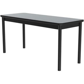 Correll 30"x72" Office Workstation Table, Durable Savannah High-Pressure Laminate Top, Standard 29" Height, Very Strong Commercial Quality, Black Steel Frame, Made in The USA