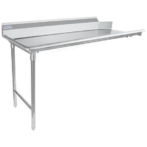 60" Wide Stainless Steel Clean Dishtable with Backsplash | Straight Design Left Hand Side Commercial Worktop table for Restaurant Diner Cafeteria Kitchen | 60"W x 30"D x 41.5"H, 16 Gauge, NSF
