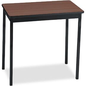 Utility Table, Rectangular, 30w x 18d x 30h, Walnut/Black
