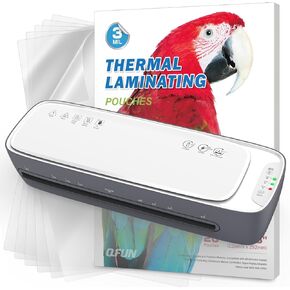 آلة Lafinator 13 بوصة التصفيح الحراري و 20 صفائح التصفيح 8.5 × 11 بوصة أكياس ترفيه حرارية واضحة