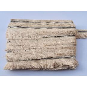 Tassel Fringe Trim 5CM 8 Yards for Sewing Craft DIY Decoration (2405, Khaki Pink Beige Turquoise)