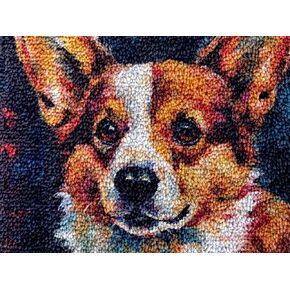 طبعات خطاف المزلاج العامة Corgi Brug Diy Cushion Tapestry Making Crochet Hook Make Making Kits Color Preprinted Pattern Canvas DIY Carpetmork Crochet Kits 52x38cm (Q11-114) ، Hyuan 52Along RG114