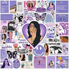 50PCS Fans Stickers - Singer Music Waterproof Stickers for Phone Case Laptop Garage Door Refrigerator Guitar Scrapbook Skateboard Suitcase Snowboard Gifts for Fans (Song Style 50 pcs)