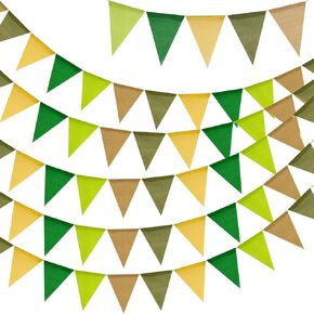 Burlap Banner Pre-Strung ، 39ft 36 PCS Burlap Bannant Banner ، Bank Burlap Banner ، 5 "× 6.5" لافتة قابلة للتخصيص لقضاء العطلات ، الزفاف ، استحمام الأطفال ، زخرفة عيد الميلاد