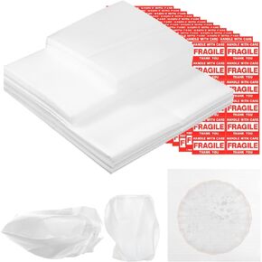 60 Count Cushion Foam Pouches, Moving Foam Wrap Sheets 0.5MM Thick Cushion Packaging Supplies for Protect Glasses,Fragile Items,Dishes (3 Sizes-7.8x7.8Inch, 7.8x11.8Inch 11.8x11.8Inch)