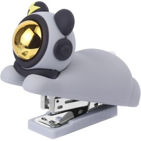 Honagu Cute Stapler, Cartoon Stereoscopic Silicone Stapler, Labor-Saving Office Supplies, Desktop Stationery Gift for Students Kids (Long Ear Milky White)