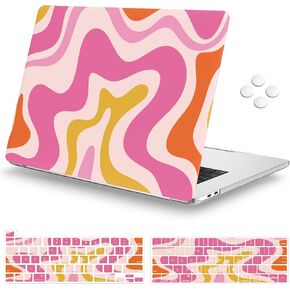 iCasso Compatible with MacBook Pro 13 inch Case 2022 2021 2020-2016 Release A2338M1/A2251/A2289/A1706/A1708, Laptop Case & Keyboard Cover & Screen Protector Only for MacBook Pro 13'' (Soft Marble) in Kuwait