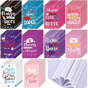 Sabary 30 Pcs Nurse Notebooks Bulk 2025 Nurse Week Appreciation Gifts Mini Pocket Notepads Bulk for Medical Students Retirement Graduation Accessories Classroom Office Supplies