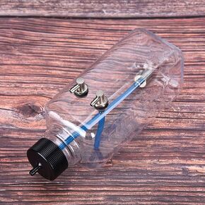 VGEBY RC Airplane Fuelwith Transparent Plastic, Sealed and High Strength, CNC Machined Metal for RC Airplane (410ml (for 30-40cc aircraft)) 14Oz Rc Gas