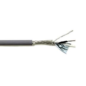 4C 18AWG AMESB Shielded Cable Wire (UL2464) - Flexible Str TC, PVC Ins, OS+Drain+TC Brd, PVC Jkt for CNC Machine, Stepper Motor, VFD Spindle (Gray 25FT)