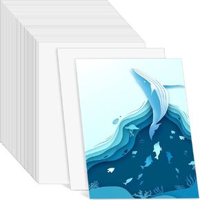50 Pack 11" x 14" White Poster Board, Heavyweight Thickened Poster Paper Blank Graphic Display Board Vision Posterboard for School Projects DIY Crafts Drawing Exhibits Notices, 300gsm