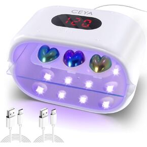 Ceya UV Light للراتنج ، مصباح راتنجات الأشعة فوق البنفسجية على الوجهين 36W معالجة سريعة مع كابل USB 2pcs ، الشاشة الرقمية (2M 3M 5M) ، تغطية UV 360 ° للمعالجة ، القوالب ، صنع المجوهرات ، CRAFT