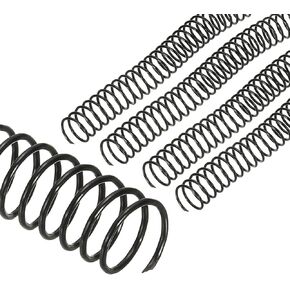 Patikil 22mm (7/8 ") لفائف ربط دوامة بلاستيكية ، 20 جهاز كمبيوتر ملزمة ملزمة 190 ورقة السعة 3: 1 ملزمة الملعب لألواح الورق الربط ، الأسود