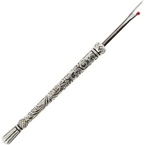 HAHIYO Metal Seam Seam Ripper مع نمط محفور كلاسيكي-مريح غير قابل للانزلاق مقبض خياطة خياطة خيط خيط خيط غير مراقب لخياطة مفاهيم صياغة الخياطة والفضة ، الفضة 4.7 بوصة 1pcs