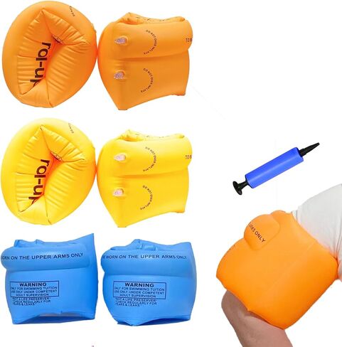 8 Pack Inflatable Arm Floaties Swim Arm Bands Swimming Tube Floater Water Wings for Adult Kids in Saudi Arabia