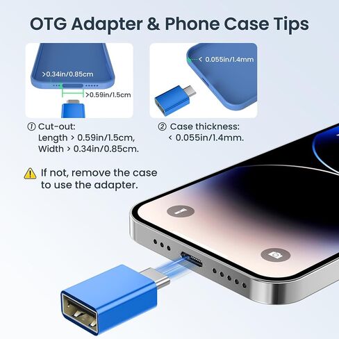 Basesailor USB to USB C Adapter with C Male to 3.0 Female Charger 4P,Thunderbolt 4 to Type A OTG Converter for MacBook,iPhone 14 13 12 Pro Max,Apple iWatch 8 7 SE,iPad 10 Air 4 5 Mini 6,Galaxy S23 S22 in Saudi Arabia