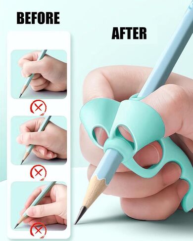 18 Pack Pency Grips for Kids Handliting ، تصحيح وضع القابض للقلم الرصاص لموقف الموقف لتدريب ما قبل المدرسة ، أداة مساعدة في كتابة القلم لطلاب الأطفال في مرحلة ما قبل المدرسة (18 مساءً متعدد الألوان) in Kuwait