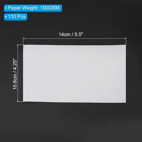 PATIKIL 110 Sheets Vellum Paper 4.25x5.5, Vellum Paper Printable Translucent Paper 100GSM for Invitations Laser Inkjet Printing Card Making Crafting Wedding Tracing, White in Kuwait