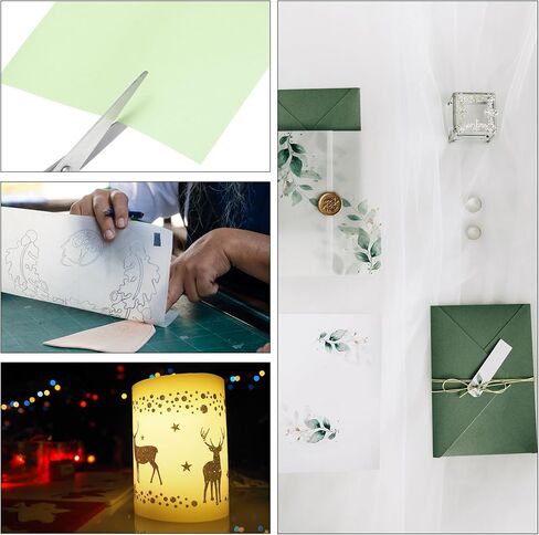 PATIKIL 110 Sheets Vellum Paper 4.25x5.5, Vellum Paper Printable Translucent Paper 100GSM for Invitations Laser Inkjet Printing Card Making Crafting Wedding Tracing, White in Kuwait