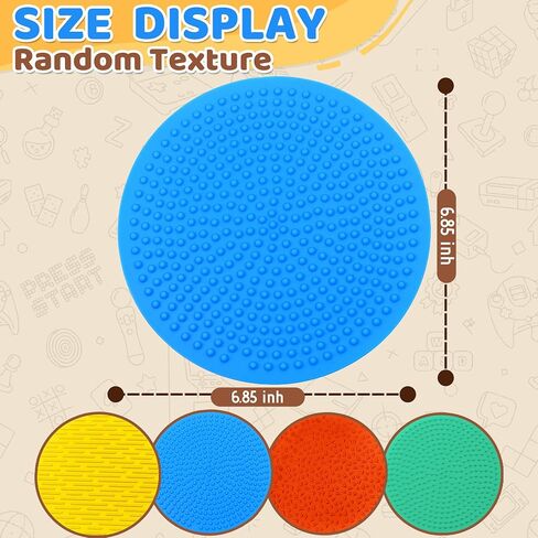 4PC Sensory Wall Fidget Toys for Toddler Baby 1-3 Classroom Must Have Sensory Mats for Kid Autism ADHD Quiet Silicone Tactile Pad Desk Toy Calm Down Item Mini Floor Tiles Fidget Autistic Special Needs in Saudi Arabia