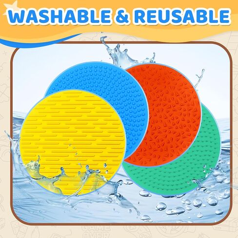 4PC Sensory Wall Fidget Toys for Toddler Baby 1-3 Classroom Must Have Sensory Mats for Kid Autism ADHD Quiet Silicone Tactile Pad Desk Toy Calm Down Item Mini Floor Tiles Fidget Autistic Special Needs in Saudi Arabia