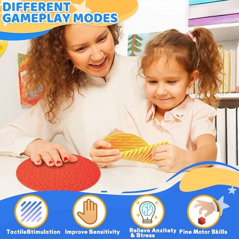 4PC Sensory Wall Fidget Toys for Toddler Baby 1-3 Classroom Must Have Sensory Mats for Kid Autism ADHD Quiet Silicone Tactile Pad Desk Toy Calm Down Item Mini Floor Tiles Fidget Autistic Special Needs in Saudi Arabia
