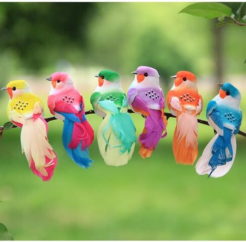 LWINGFLYER 12pcs Claw Artificial Birds Feather Foam Birds Ornaments Suitable for DIY Craft Wedding Home Garden Party Decoration in Kuwait