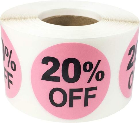 50% Percent Off Stickers for Retail 1.5 Inch 500 Adhesive Labels in Saudi Arabia