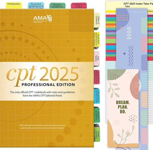 علامات تبويب فهرس تمت ترقيتها لـ CPT 2024 Professional Edition ، علامات تبويب CPT الكاملة ، مغلفة ، مشتركة بالألوان وطويلة الأمد ، مع أرقام الصفحات ودليل المحاذاة والمراقبة الملهمة (كتاب غير مدرج) in Kuwait