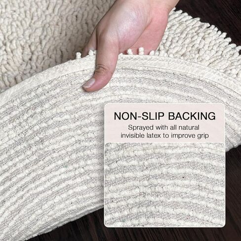 Chardin home Navy Blue Round Bath Mat | 2 feet Boho Bathroom Rug | Also Perfect for Kids Rooms, Nurseries, Bedside, dorms, Half Baths and Powder Rooms | Machine Washable, Soft & Plush in Kuwait