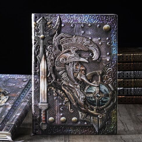 Vintage 3D Phoenix Embossed Leather Writing Travel Journal Daily Notebook, Antique Handmade Office Notebook, 200 Pages Travel Diary Christmas Gift for Men and Women (A5), Red Bronze in Saudi Arabia