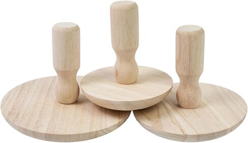 Pottery Molds Clay Tools 4.5" & 5.5" & 6.5" & 7.5" 8.5“ Set of 5 Wooden Pottery Tools with Handle for Making Bowls & Plates in Saudi Arabia