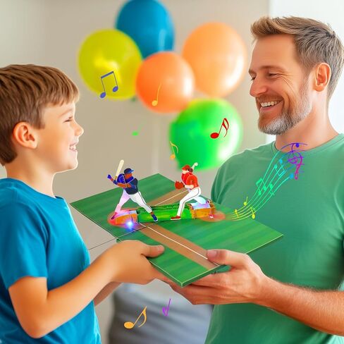 Magic Ants Musical Happy Birthday Train Pop-Up Card with Lights – 3D Colorful Train Theme with Balloons & Gifts - for Kids, Children, and Train Lovers, Handmade Birthday Greeting in Kuwait